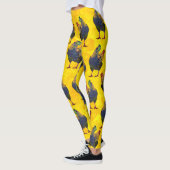 Leggings Poule colorée sur le jaune - guêtres (Gauche)