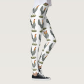 Leggings Poule de Combat Bleu Rouge (Droite)