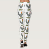 Leggings Poule de Combat Bleu Rouge (Dos)