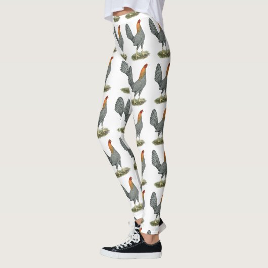 Leggings Poule de Combat Bleu Rouge (Gauche)