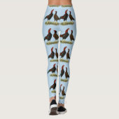 Leggings Poules Aseel Black Red (Dos)