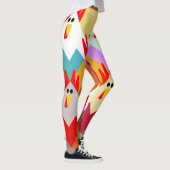 Leggings Poulets inspirés par les courtepointes  (Droite)