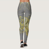 Leggings Poulpe, illustration de calmar, cru (Dos)