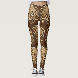 Leggings Poulpe Steampunk Rétro Fantastique Mécanique