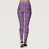 Leggings Poupée d'aubergine et Maze blanc Vêtements de boue (Dos)