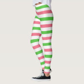 Leggings Poupée rose, verte et blanche Bande de costume d'H (Gauche)
