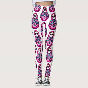 Leggings poupée russe rose