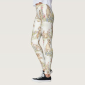 Leggings Poupées de Pâques et jonquilles de printemps (Gauche)