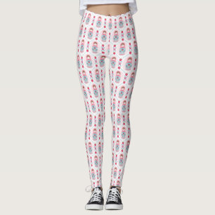 Leggings poupées uniques de motif rose mignonne