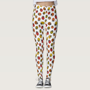 Leggings Poupons colorés sur blanc