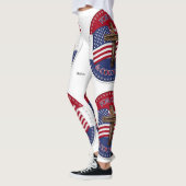 Leggings Pour Dieu et comté avec croix et drapeau (Gauche)
