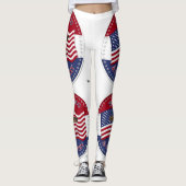 Leggings Pour Dieu et comté avec croix et drapeau (Devant)