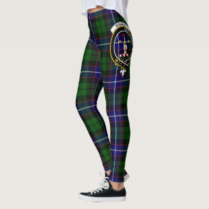 Leggings pour femmes à carreaux Clan Russell Crest
