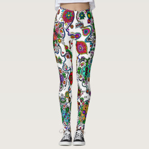 Leggings pour femmes à motif de crâne sucré