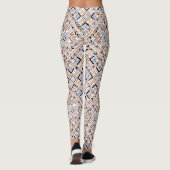 Leggings pour femmes à Motif multiple orange/bleu (Dos)