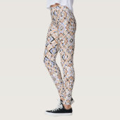 Leggings pour femmes à Motif multiple orange/bleu (Gauche)