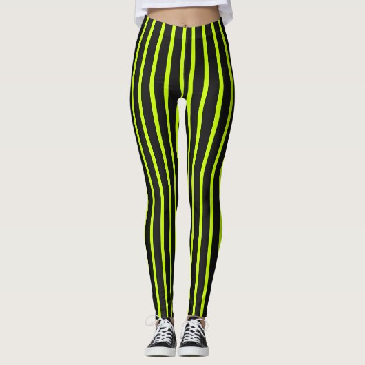 Leggings pour femmes à motif rayé vertical (Devant)