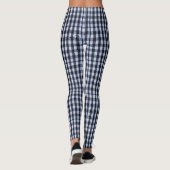 Leggings pour femmes à plaid bleu/noir (Dos)