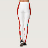 leggings pour femmes avec des points folka rouges (Dos)