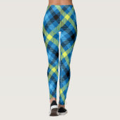 Leggings pour femmes bleues/dorées (Dos)