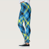 Leggings pour femmes bleues/dorées (Gauche)
