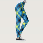 Leggings pour femmes bleues/dorées (Droite)
