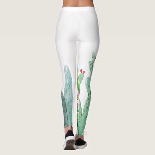 Leggings pour femmes Boho Llama Bohemian Cactus De (Dos)