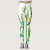 Leggings pour femmes Boho Llama Bohemian Cactus De (Devant)