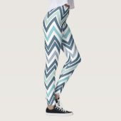 Leggings pour femmes de Chervron bleu/vert (Droite)