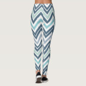 Leggings pour femmes de Chervron bleu/vert (Dos)