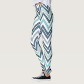 Leggings pour femmes de Chervron bleu/vert (Gauche)