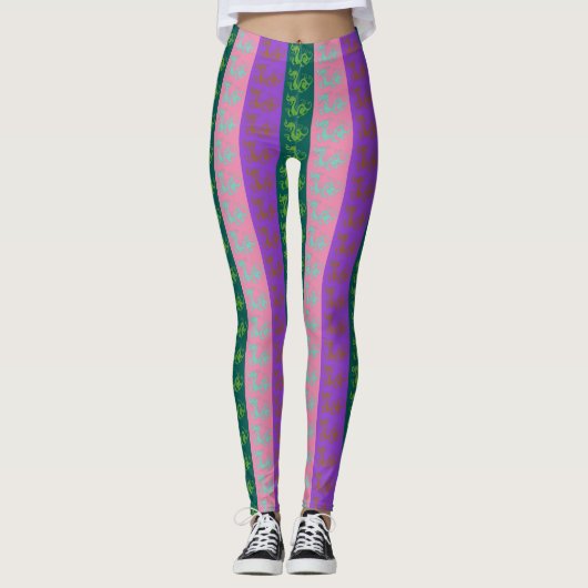 Leggings pour femmes dragons (Devant)