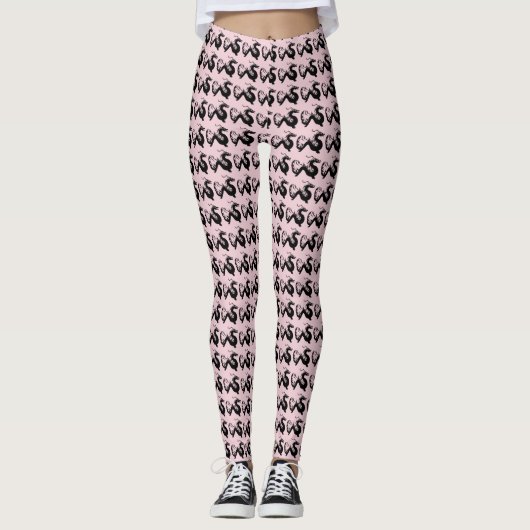 Leggings pour femmes dragons d'Asie (Devant)