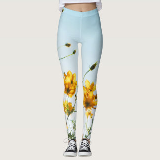 Leggings pour femmes | Eco Fitness Flowers Sky