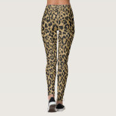 Leggings pour femmes Empreintes de léopard en or/n (Dos)