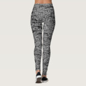 Leggings pour femmes gris/noirs (Dos)
