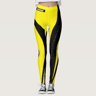 Leggings pour femmes Jaune noir