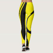 Leggings pour femmes Jaune noir (Dos)