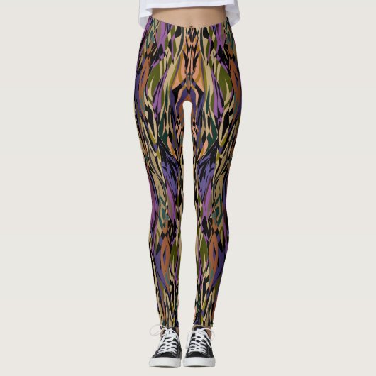 Leggings pour femmes multi-couleurs design (Devant)