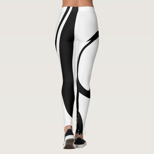 Leggings pour femmes noir et blanc (Dos)