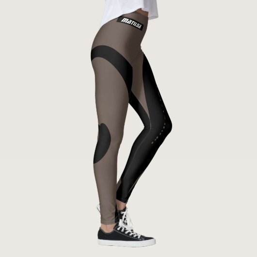 Leggings pour femmes noir et Brown (Droite)