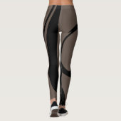Leggings pour femmes noir et Brown (Dos)