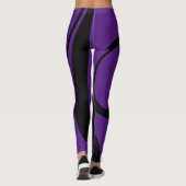Leggings pour femmes noir foncé violet (Dos)
