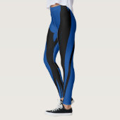Leggings pour femmes noir Royal Blue (Gauche)