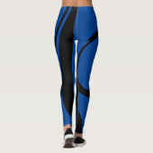 Leggings pour femmes noir Royal Blue (Dos)