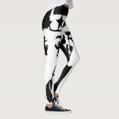 Leggings pour femmes noires/blanches (Droite)