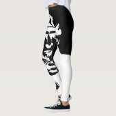 Leggings pour femmes noires/blanches (Gauche)