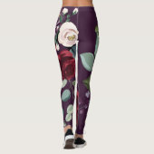 Leggings pour femmes Plum violet Rose or géométriq (Dos)