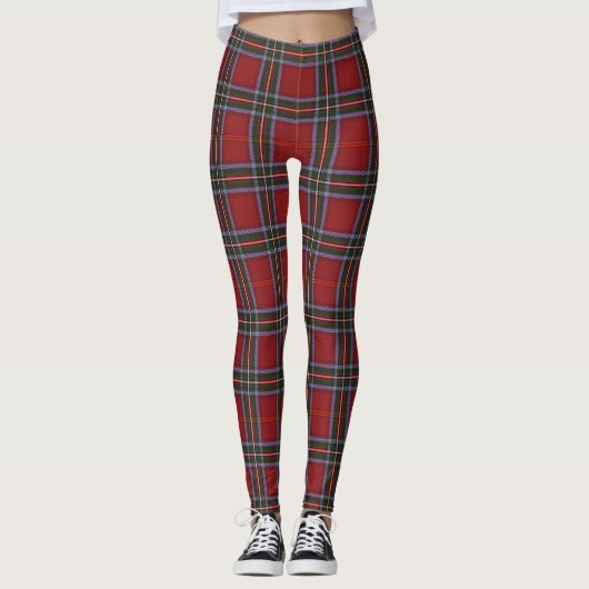 Leggings pour femmes polychromes rouges (Devant)