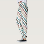Leggings pour femmes vert/Brown Multi À damiers (Gauche)